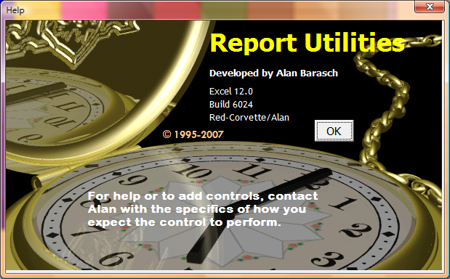 Help Screen for Toolbar